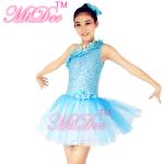 Floral Diagonal Neckline Tutu Dress Ballet Dance Competition Costumes Dress for