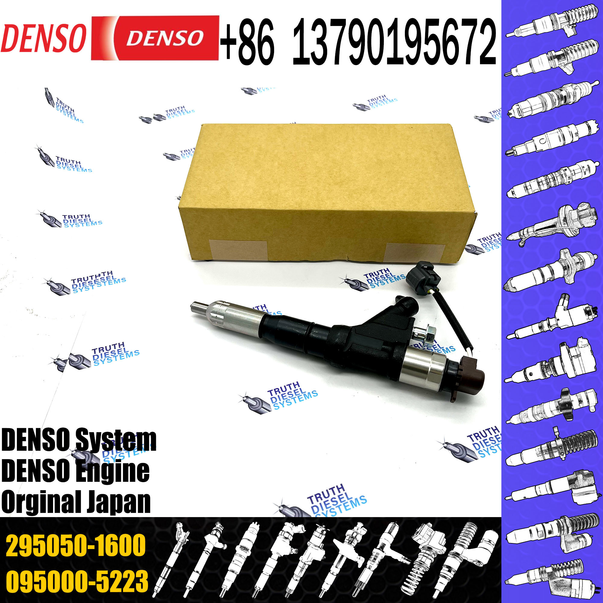 Common Rail Injector 23670-E0220 295050-0490 Injector For HINO High Quality Durable Injector Nozzle 23670-E0220 295050-0