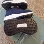 Ladies Flyknit Sport Shoes Tricolor Breathable Sneakers Antiskid Large size navy