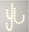 Linear Glass Pendant Lamps 135W 45W White Glass Ball Ceiling Light Sealing Glaze