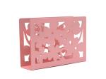Pink Metal Napkin Holder , Lightweight Metal Tissue Holder 15x4x10 Cm