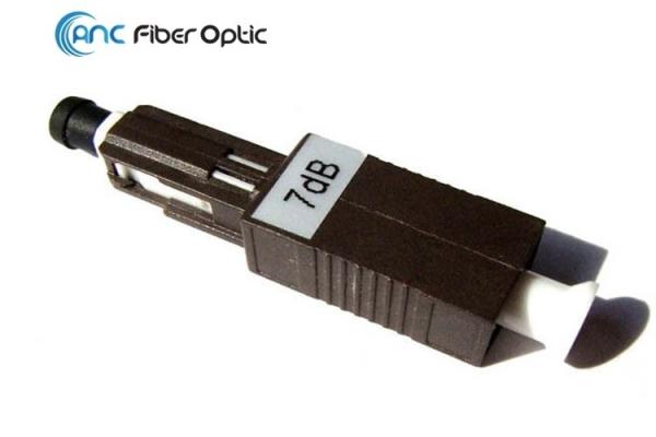 Single Mode 0 - 25dB Fixed Male - Female MU Fiber Optic Attenuator With Plastic