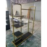 Lady clothes store display stands racks high end stainless steel made