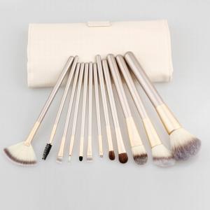 China 12pcs Cosmetic Brush Set Professional Makeup Brush Set With PU Bag factory