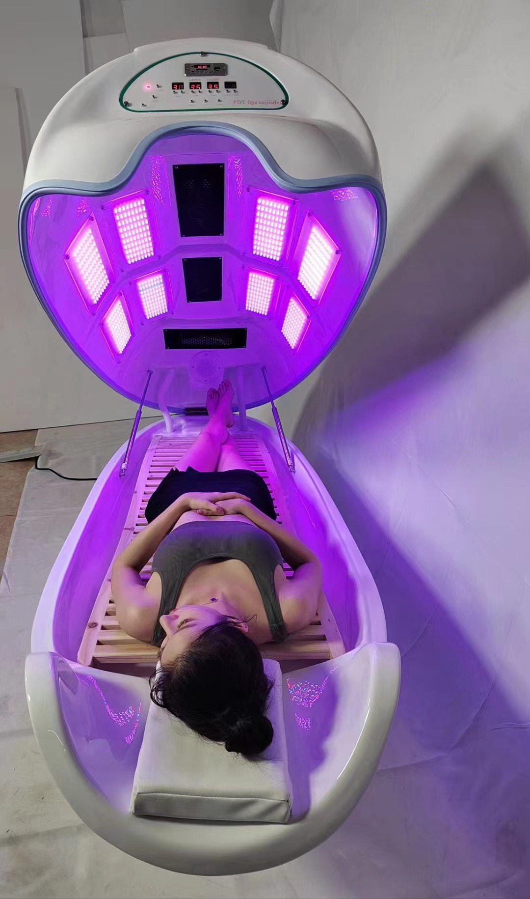 8pcs Led Lights Photon Infrared Jade Sauna Pod Spa Hydromassage Capsule