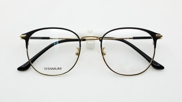 Non Prescription Glasses Frame with Titanium Optical Eyeglasses for Men Women