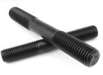 Industrial Carbon Steel Double Ended Bolts M4 - M48 With Nuts Black Color