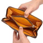 Handmade Vintage Rub Color Gradient Japanese Long Zipper Genuine Leather Wallet