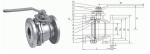 DIN 2pc Floating Type Stainless Steel Ball Valve With ISO5211 Direct Flange End