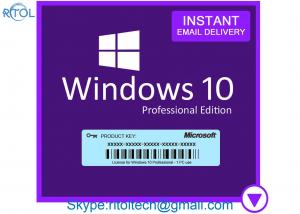 China Windows 10 Pro 64 Bit Dvd Product Activation Key COA Recovery Install OEM on sale