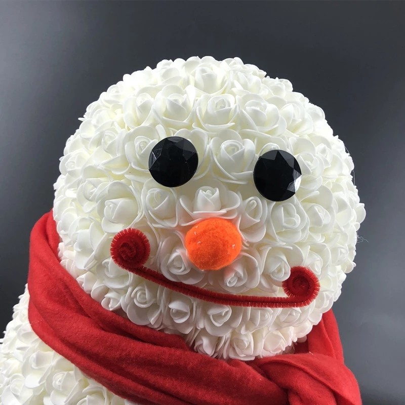 New Gift Foam Roses Snowman For Christmas Gift And Home Decoration