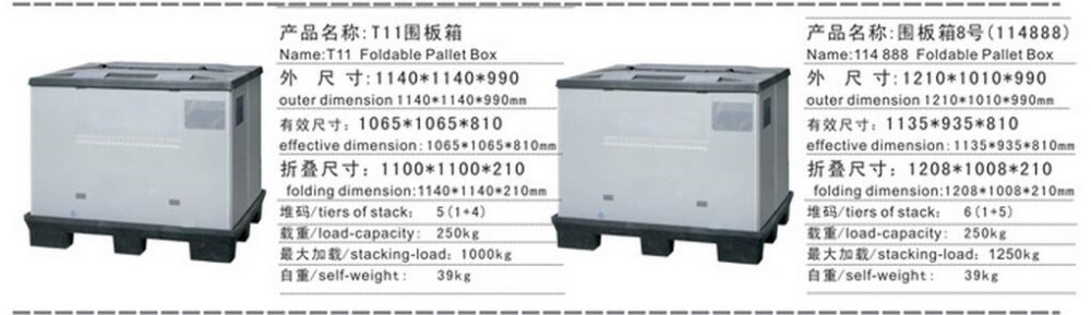 auto pack plastic hopper transport storage pallet box packaging automotive gaylord box with hinged lids