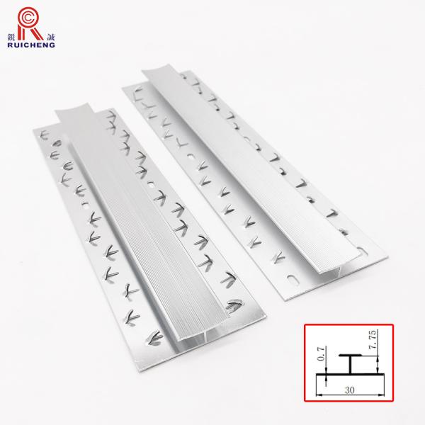 China 1mm Aluminium Transition Strip , Anodic aluminium flat door bar threshold strips factory