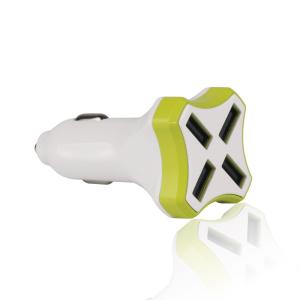 China 4-port train-mounted charger Fast-charge car phone charger USB car charger Cigarette lighter DC5.0V-4.8A factory