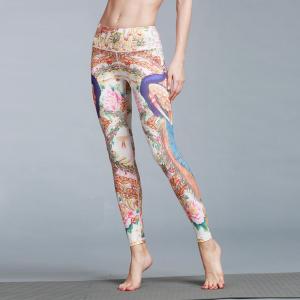 China CPG Global Women's Fitness Legging Sport Running Stretched Cropped Pants Yoga Watercolor Print High Quality HK47 factory