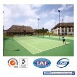 Blue Green Anti Skid Badminton Court Synthetic Flooring Seamless