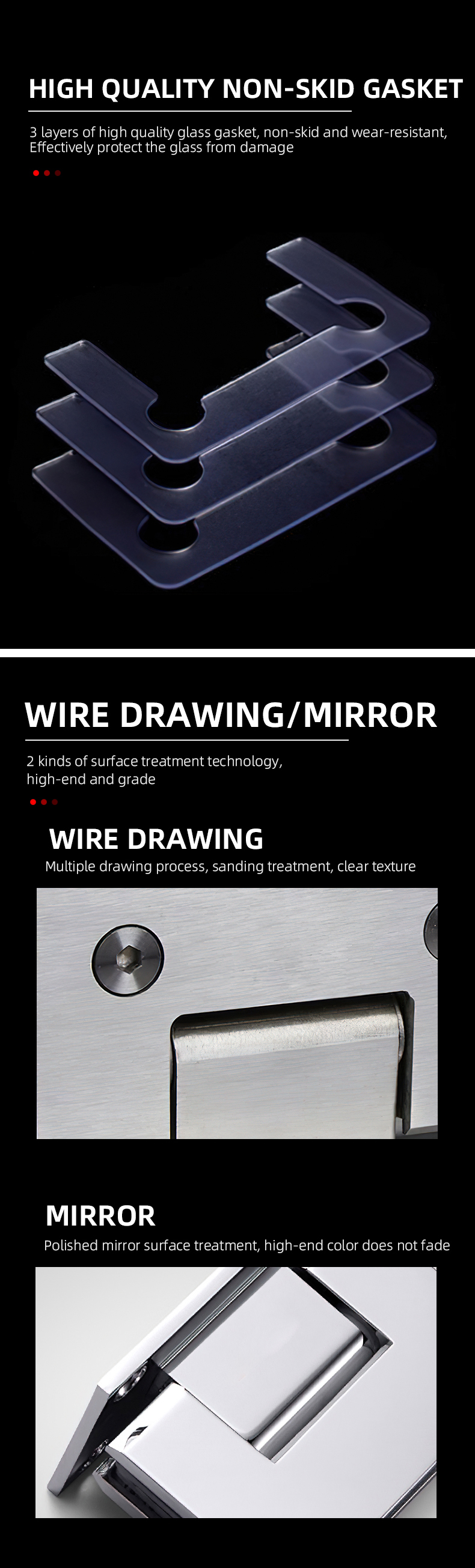 Modern Design Style Glass Door Pivot Hinge 90 Degree Opening with Chuangyiyuan Metal
