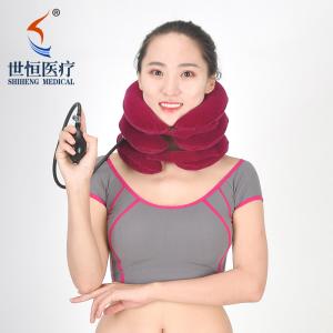 China Inflatable Cervical Neck Cervical Traction Device Brace Neck Collar Pillow Brace with Velvet, Neck &amp; Shoulder Pain Relie factory