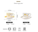 Drinkware Type Cups Saucers 250ml Volume Set Of 6 Ceramic Tea Cups With Fruit
