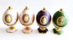 Luxury RoseFaberge Easter Eggs Jewelry Box Russian Royal Case Metal Faberge Egg