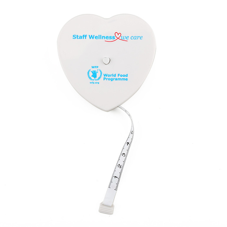 150cm White Heart Tape Measure Accurate Body Mass Index Measurement For Personal Trainers