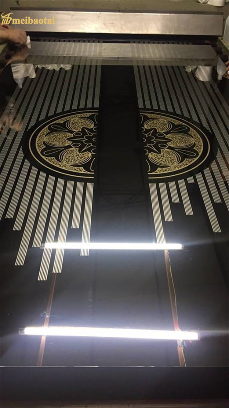 Stainless Steel Pattern 340 Etched Sheet For Building Wall Elevator Sheet