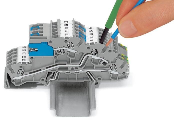 WAGO Din Rail Mounted Terminal Blocks For Multi Layer Electrical Installation