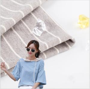 China Wear Resistant Double Sweatshirt Striped Cotton Fabric For Hoodie factory