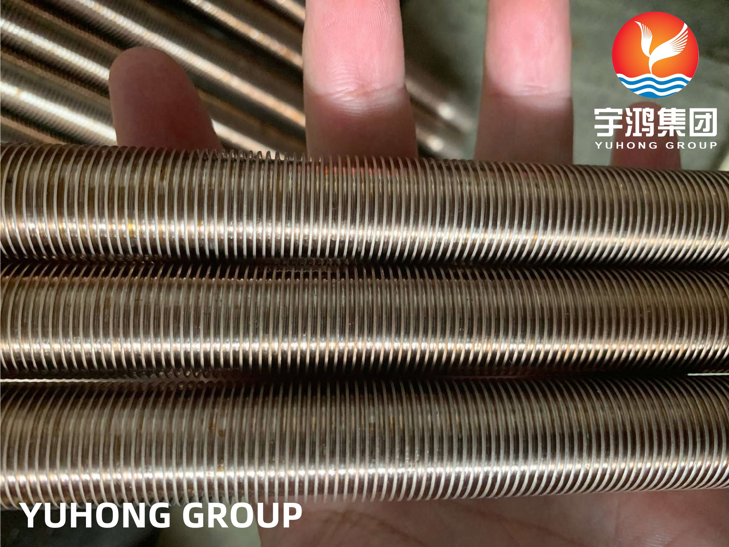 ASTM B111 C70600-O61 Copper Nickel Low Finned Tube , for Heat Exchanger
