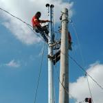 25FT To 45FT Electric Steel Pole Davao Nea Standard Galvanized Steel Post