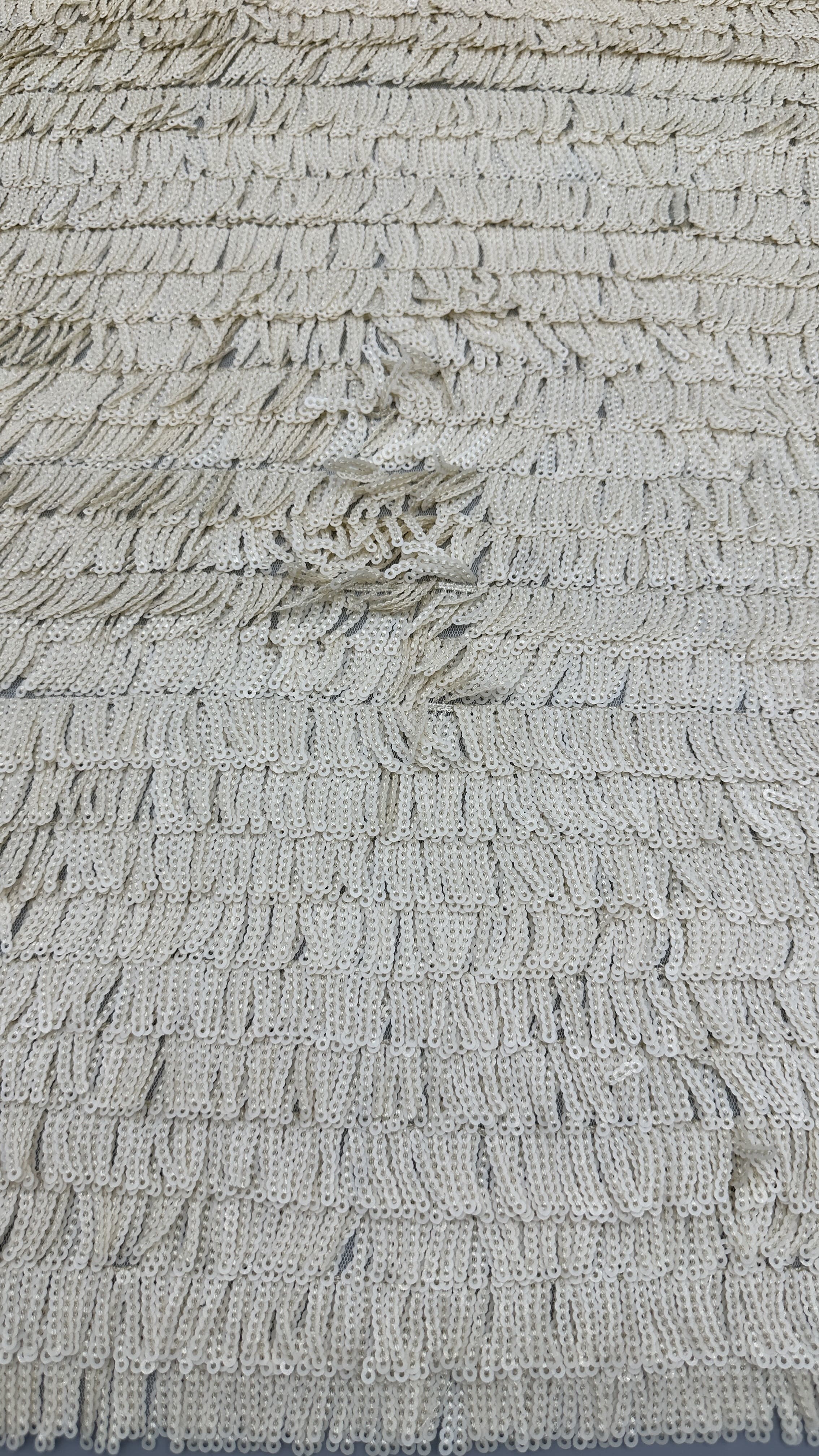 Sequin Embroidered Fabric Sequin Tasstels Embroidered Evening Luxury Occasion Wedding Fabric