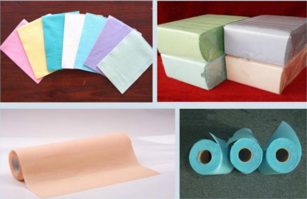 2ply paper + 1 ply Disposable dental roll , Sheet Roll,1 lay paper + 1lay PE