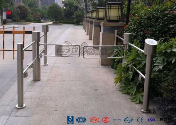 High Speed Swing Barrier Gate Double Core Biometric Stainless Steel for Fitness