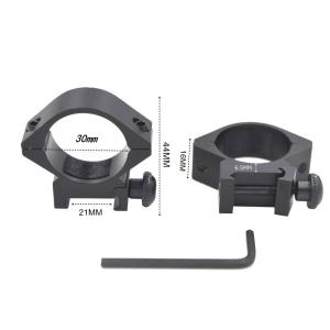 China Aluminum Alloy 30mm Picatinny Rail Mounts For Scopes Black Matte factory