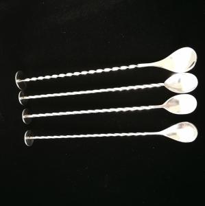 China Durable Customized Long Bar Spoon Cocktail Mixing Spoon Stainless Steel factory