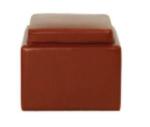 American style Square Bedroom leather/pu upholstery wheel storage ottoman