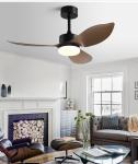 Retro Nordic Ceiling Fan 38 Inch Variable Frequency Fan Pendant Light