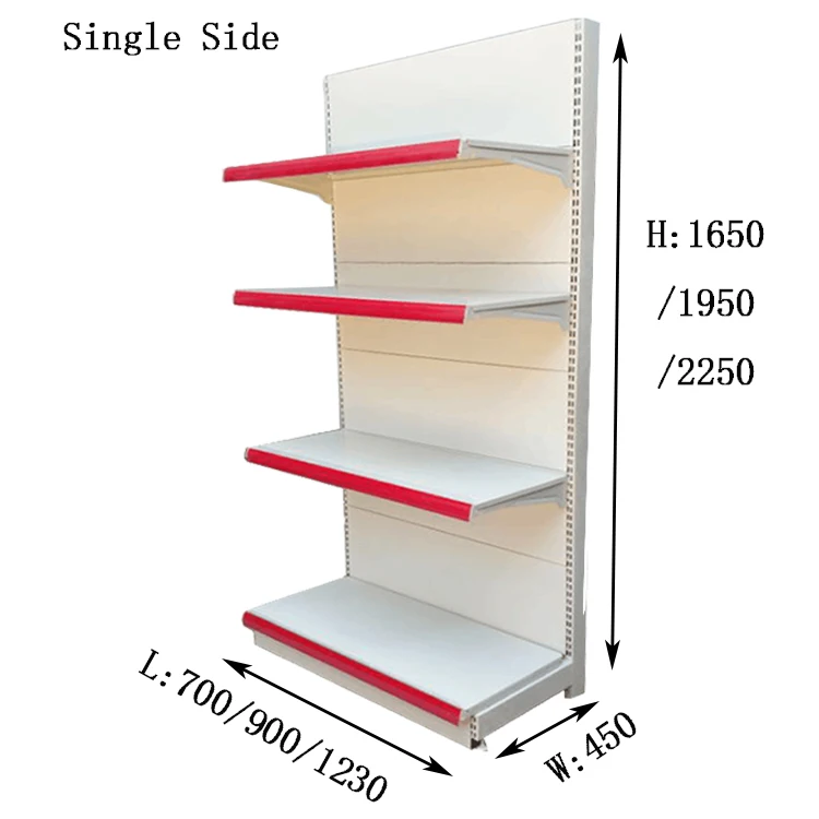 2023 New Shelves China Factory Customized Color Size Steel Double Side Rack for Supermarket Shop Supermarket Equipment