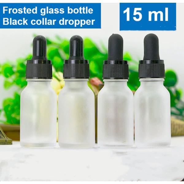 10ml 20ml 30ml 50ml 100ml Oblique Shoulder Glass Essential Oil Bottle White Frosted Dropper Bottle for serum skincare
