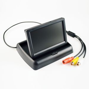 China 4.3 Foldable TFT Color LCD Car Monitor Mirror Reverse Rearview 4.3 inch Car Security Monitor for Camera DVD VCR on sale