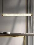 Modern Minimalist Designer Creative Long Cylinder Natural Alabaster Hanging