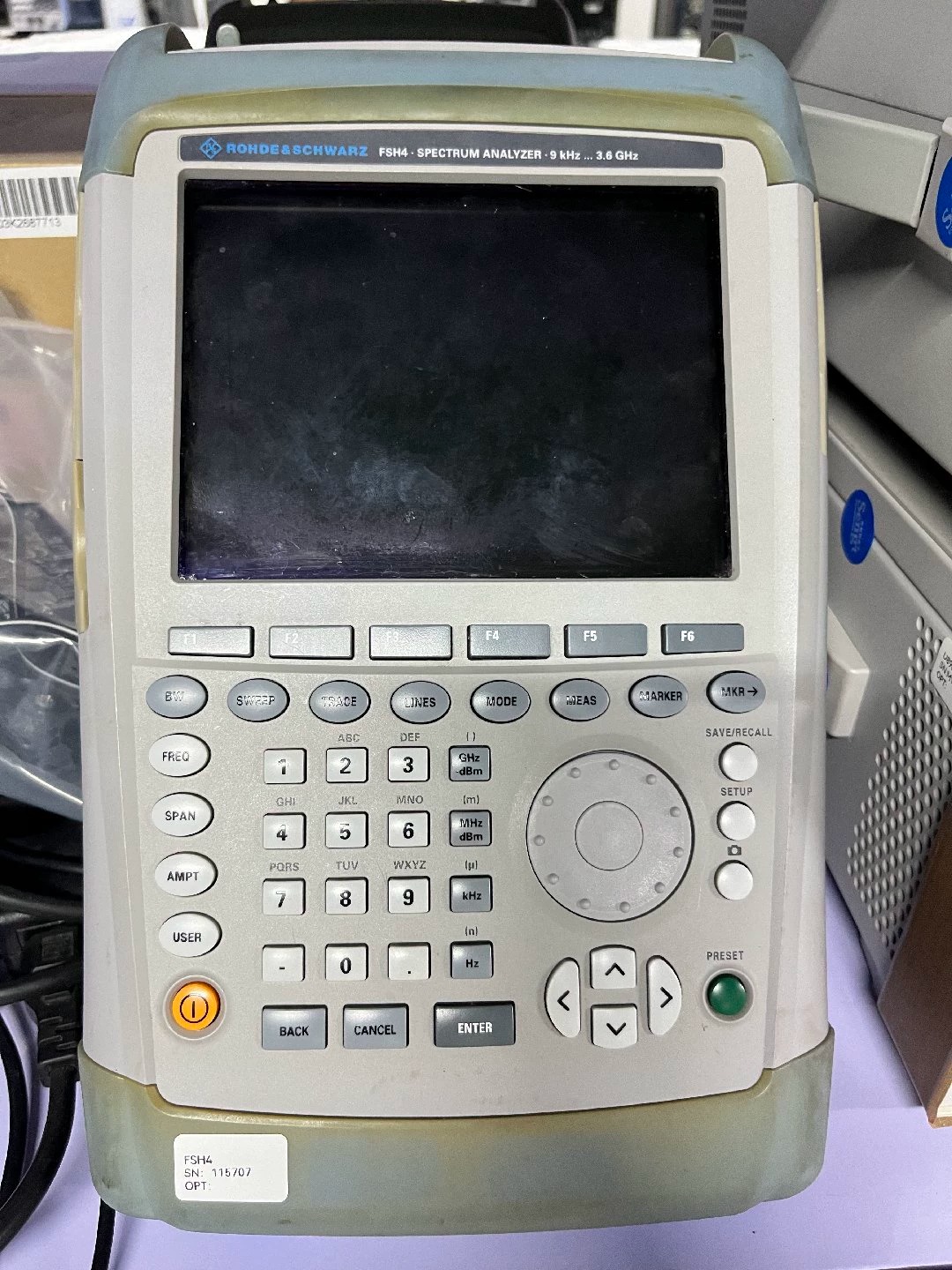 Rohde & Schwarz R&S FSH4 Handheld RF Spectrum Analyzer 3.6 GHz