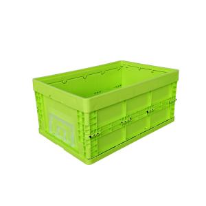 China Standard Size Green Collapsible Plastic Containers / Foldable Plastic Box factory