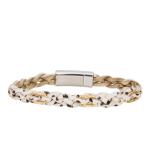 Women'S Genuine Leather Braided Bracelet Handmade with Magnetic Clasp
