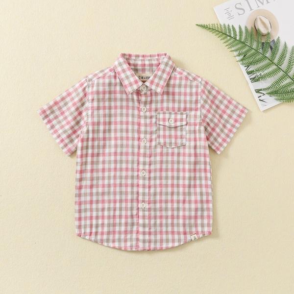 High quality clothing boys plain tops design children shirts Preppy Style cotton