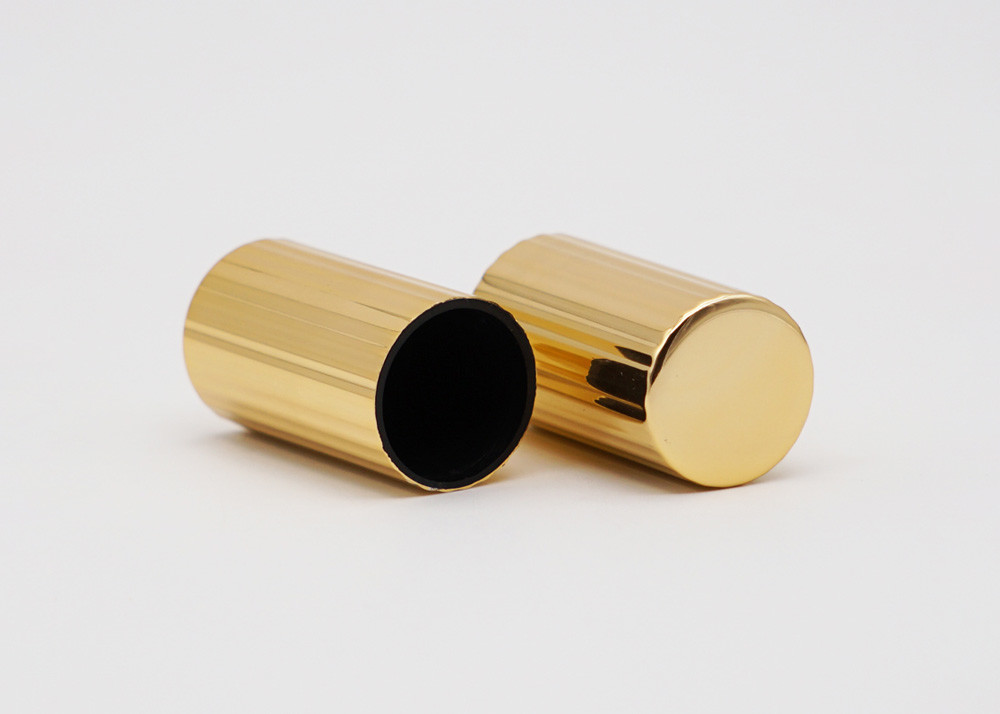 Gold Cylinder Perfume Bottle Caps Fea15 Regular Lids Aluminum