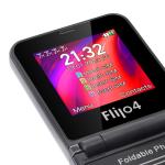 F265 2.55'' 4 SIM Cards Flip Keypad Mobile Phone 1400mAh Camera FM Radio 2G