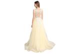 Women'S Evening Saudi Arabic Evening Dresses Floor Length Polyester Fabric