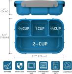 1300ml Plastic Bento Lunch Box Blue Food Grade Kids Bento Box