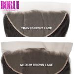 Brazilian Unprocessed Virgin Hair , HD Body 13x4 Wave Lace Frontal Smooth